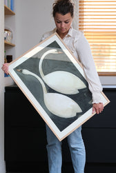 Kunstdruck The Swan VI von Jörgen Hansson als stilvolle Wanddekoration im Wohnzimmer