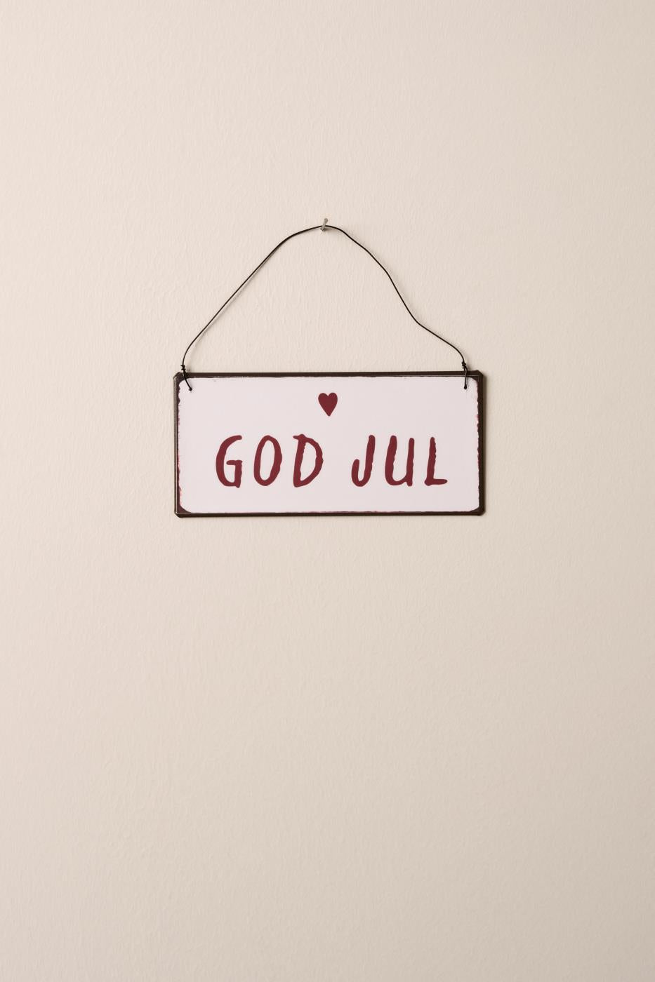 Metallschild "God Jul"