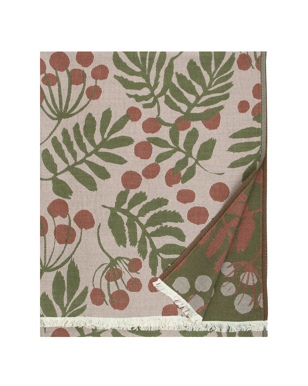 Wolldecke Pihapuu - beige-cinnamon-olive