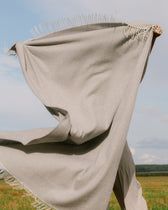 Wolldecke Lepo - white-grey (135 x 180 cm)