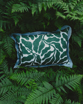 Kissenbezug Leaves - blau / grün