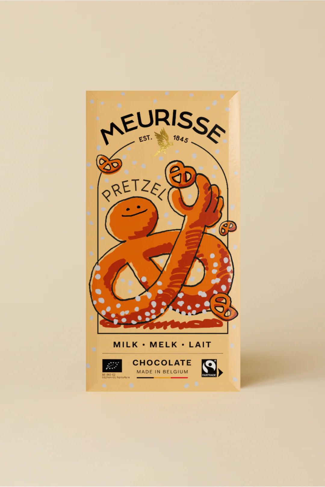 Bio-Vollmilchschokolade mit Brezeln - 100 g