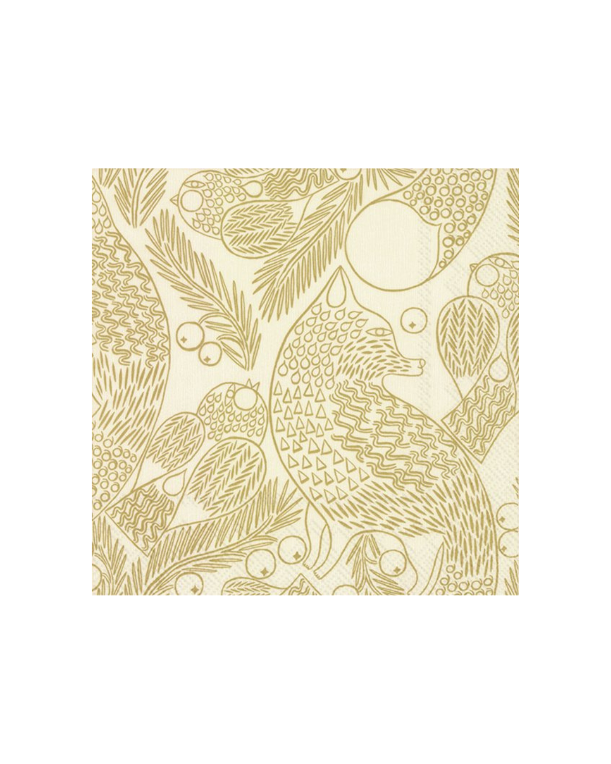 Marimekko Papierservietten - KETUNMARJA - cream gold