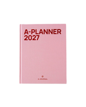 Terminplaner & Tagebuch 2027 - Rosa/Leinen