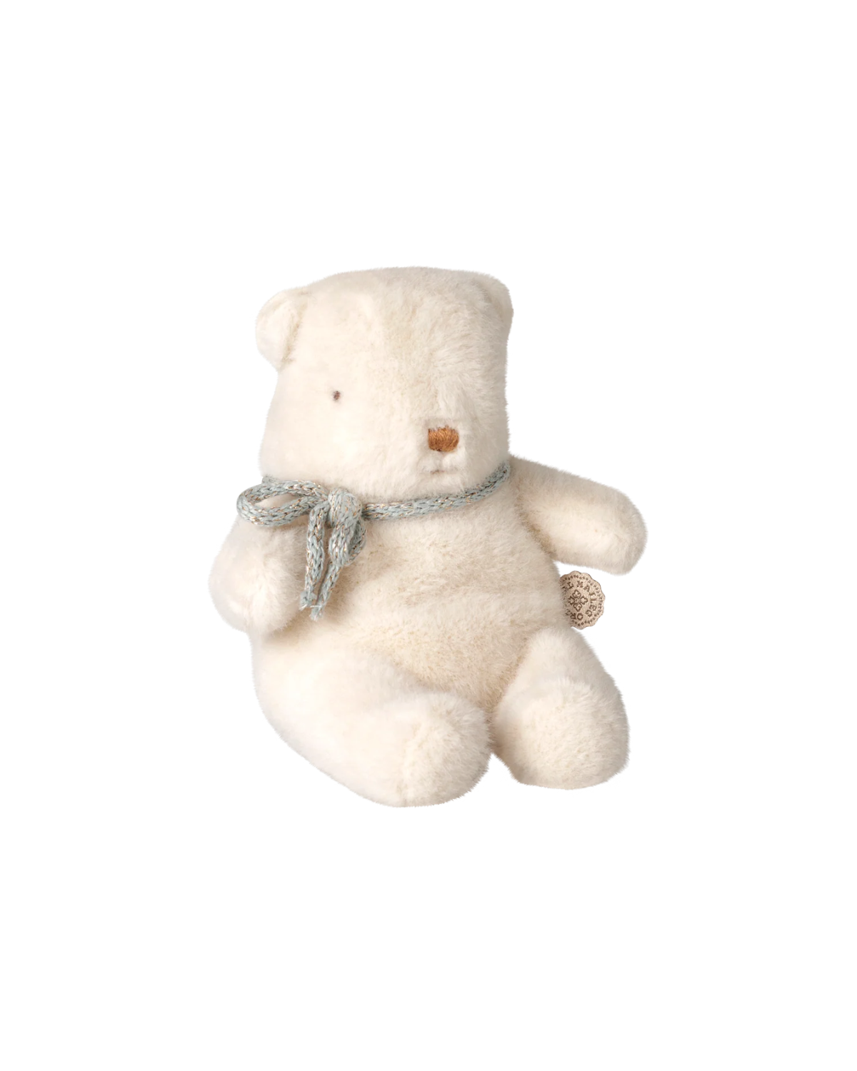 Teddybär Mini - Off-White mit Schleife