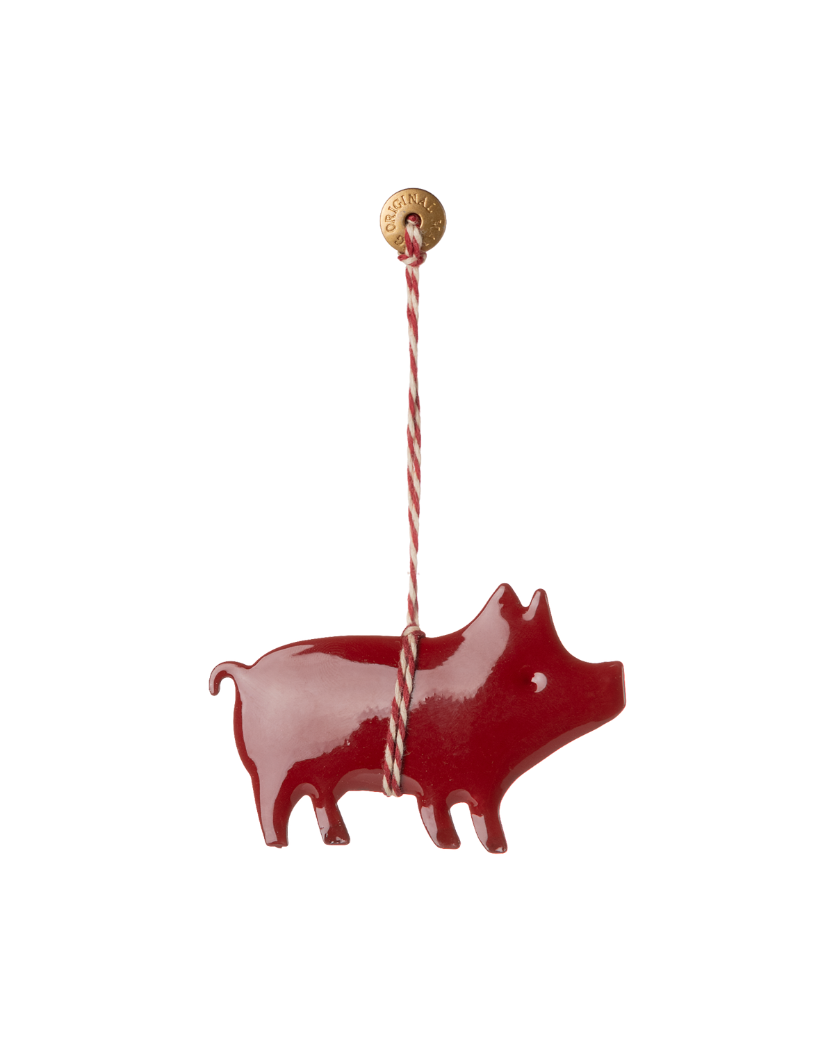 Metallornament Schwein – Rot