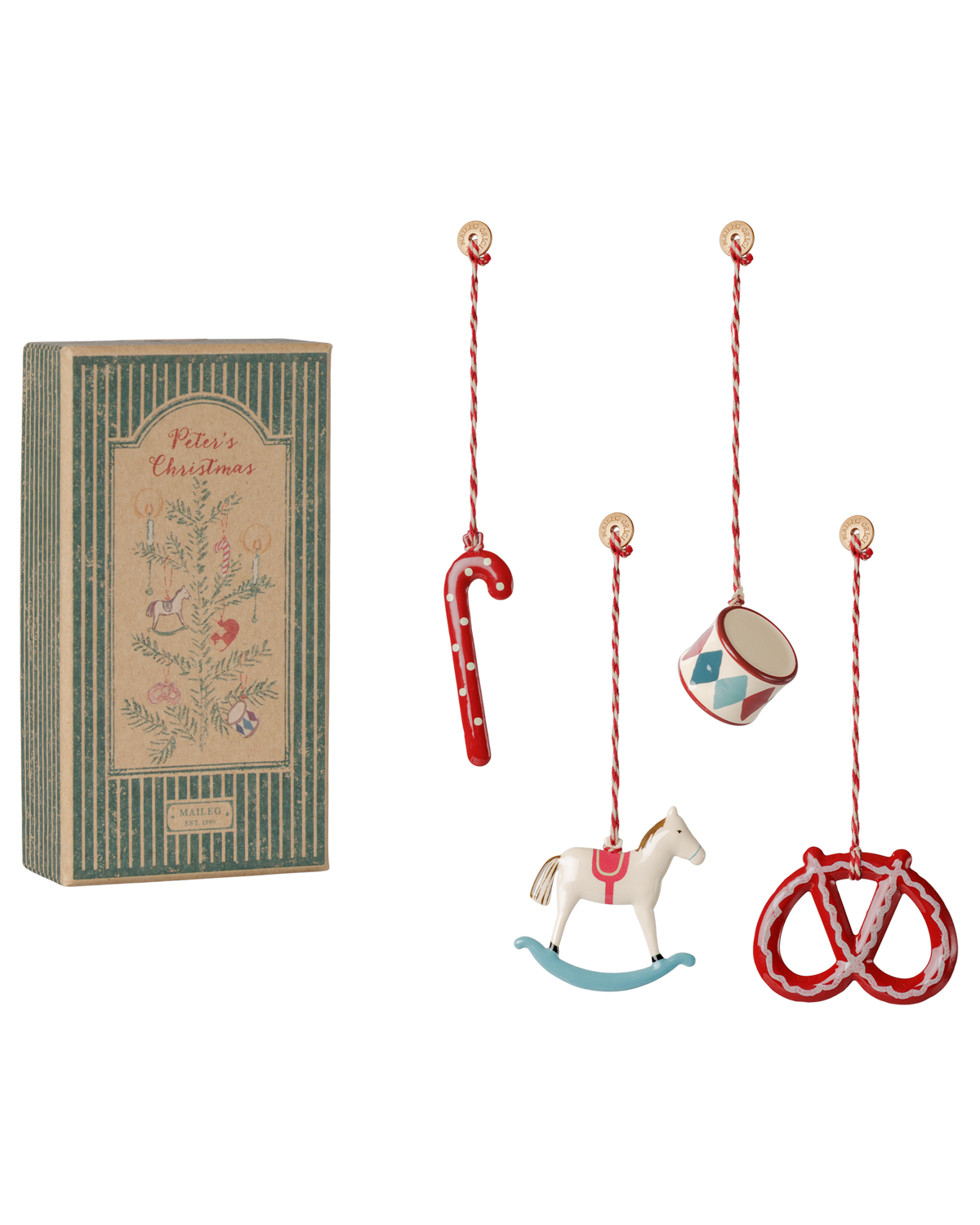 Metallornament Peter's Christmas – Rot/Blau