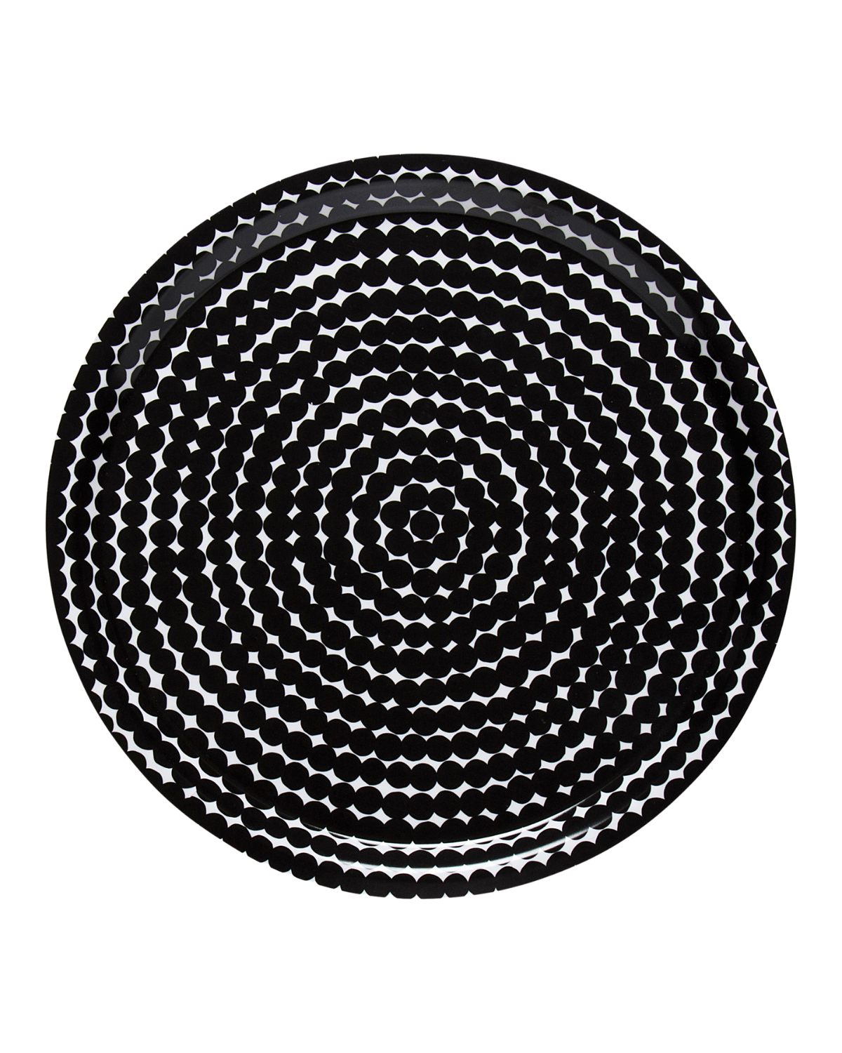 Tablett Räsymatto - Schwarz / Weiß (Ø 31 cm)