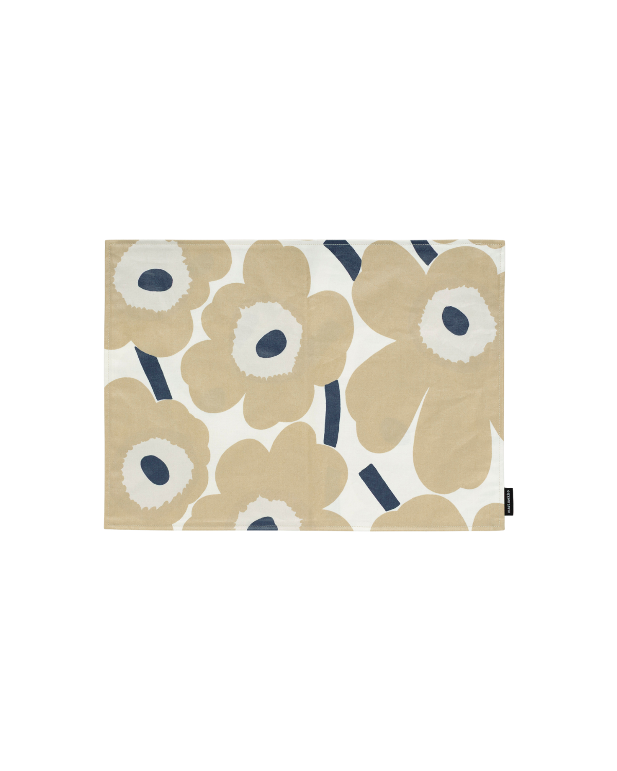 Tischset Pieni Unikko - Weiß / Beige / Dunkelblau