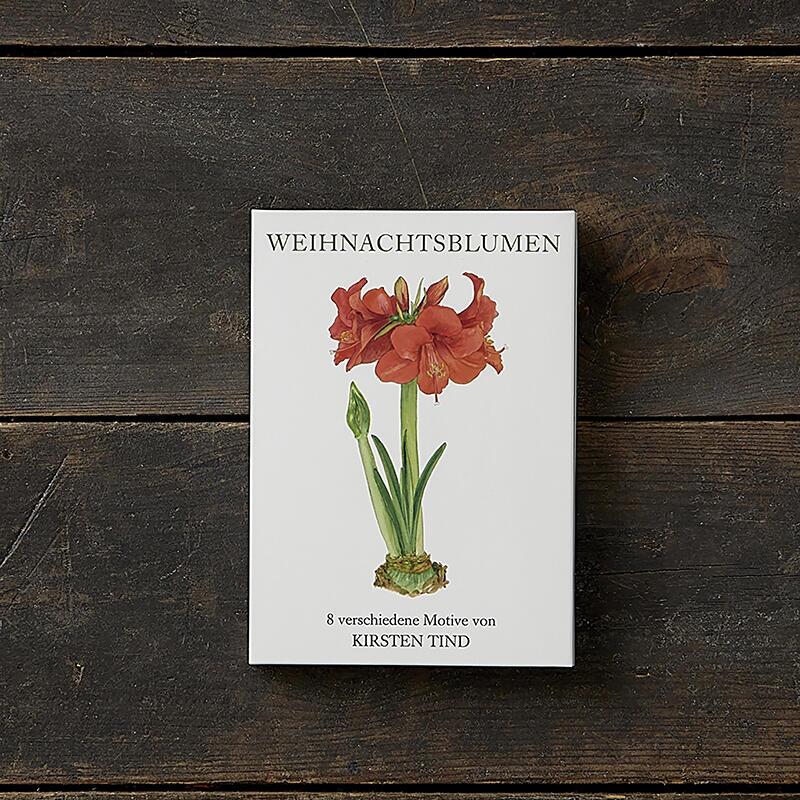 Weihnachtsblumen – Grußkarten 8er Set mit Umschlägen
