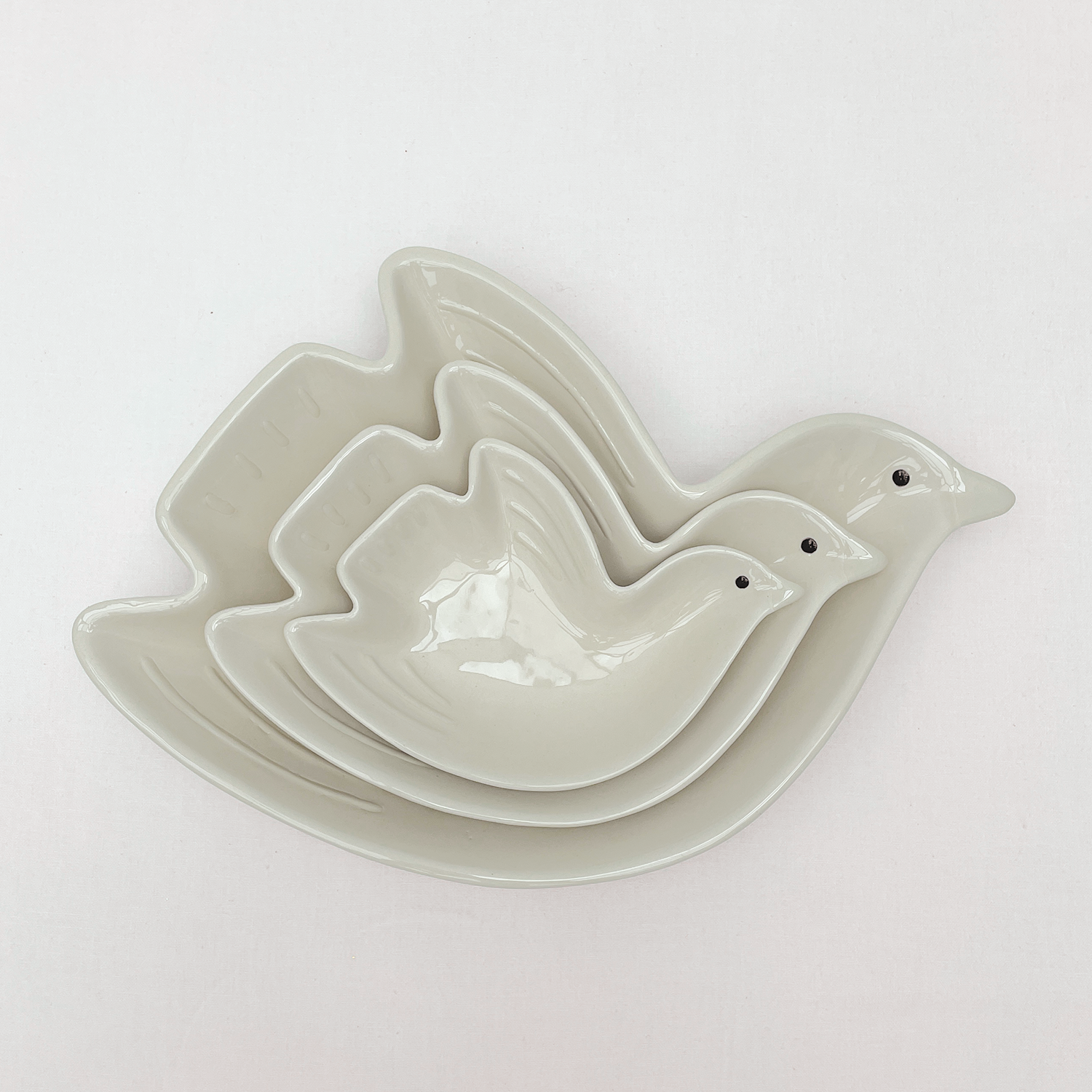 Große Schale in Vogelform - sand