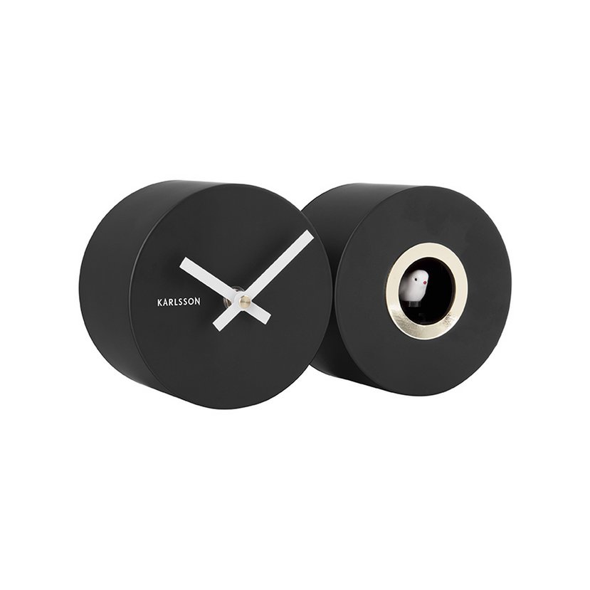 Wanduhr Duo Kuckuck - Schwarz