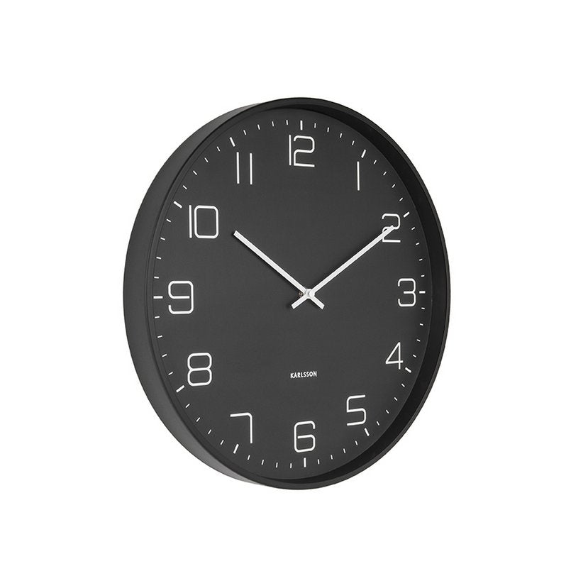 Wanduhr Lofty - Schwarz