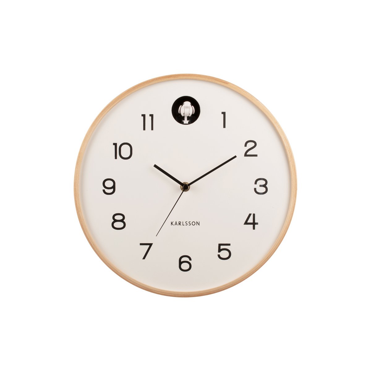 Wanduhr Natur Kuckuck - Weiß