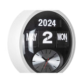 Wanduhr Round Flip - Weiß