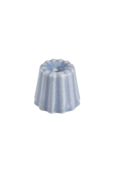 Gugelhupf-Kerzenhalter aus Porzellan - Blaugrau