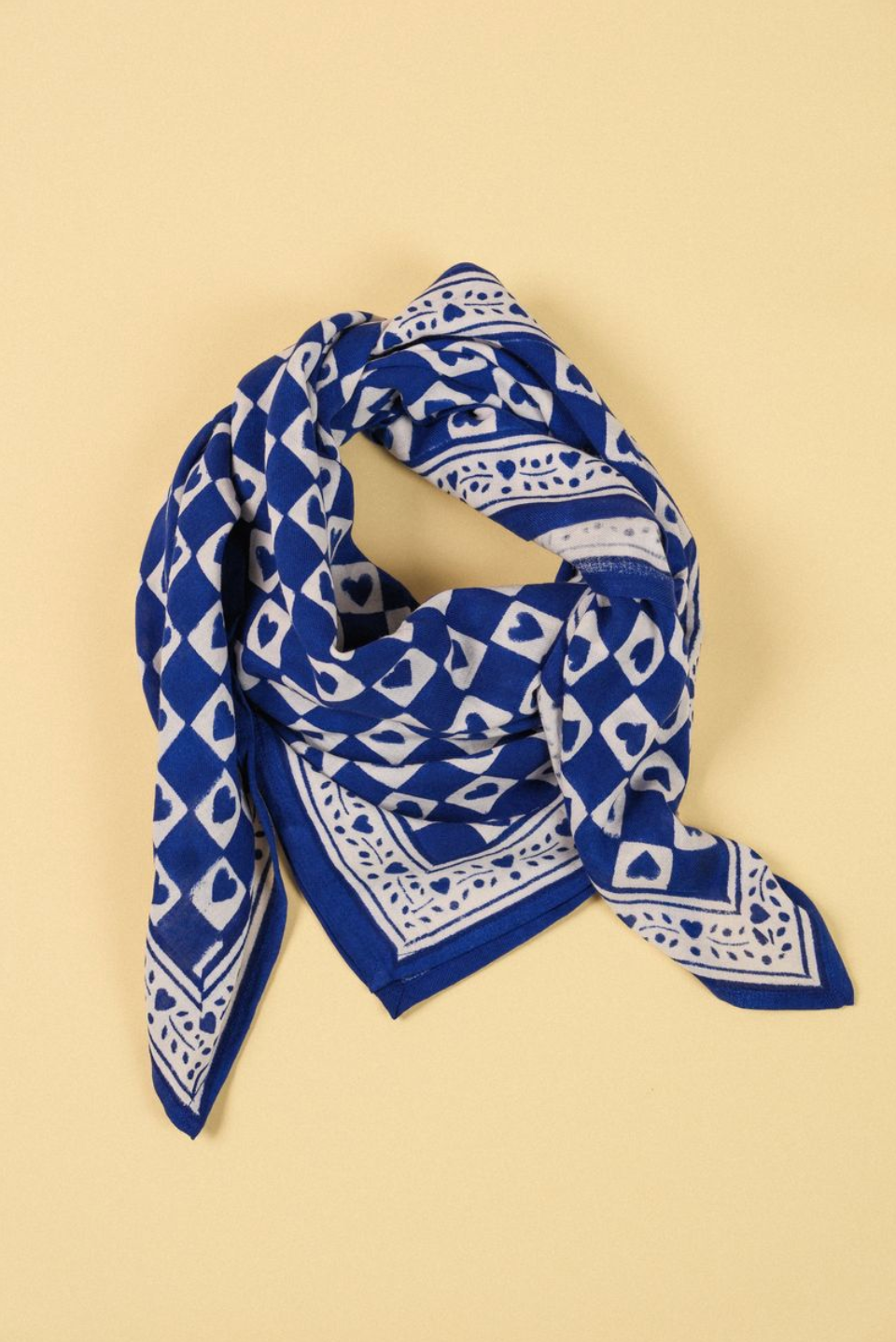 Schal - Blau Kariert