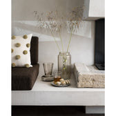 Vase Glas Rib Stripes Myrrhe Sand 16,5x32cm
