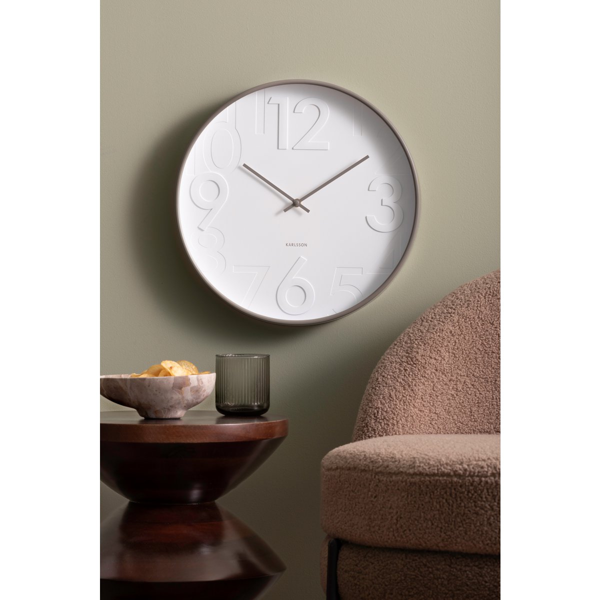 Wanduhr Fasten - Grau