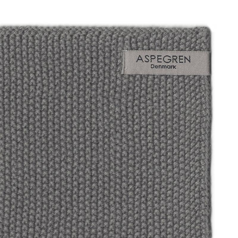 Gestrickte Spültücher 25 x 25 cm - 2er-Set Grau