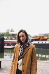 Schal Colette - gestreift ecru/marine