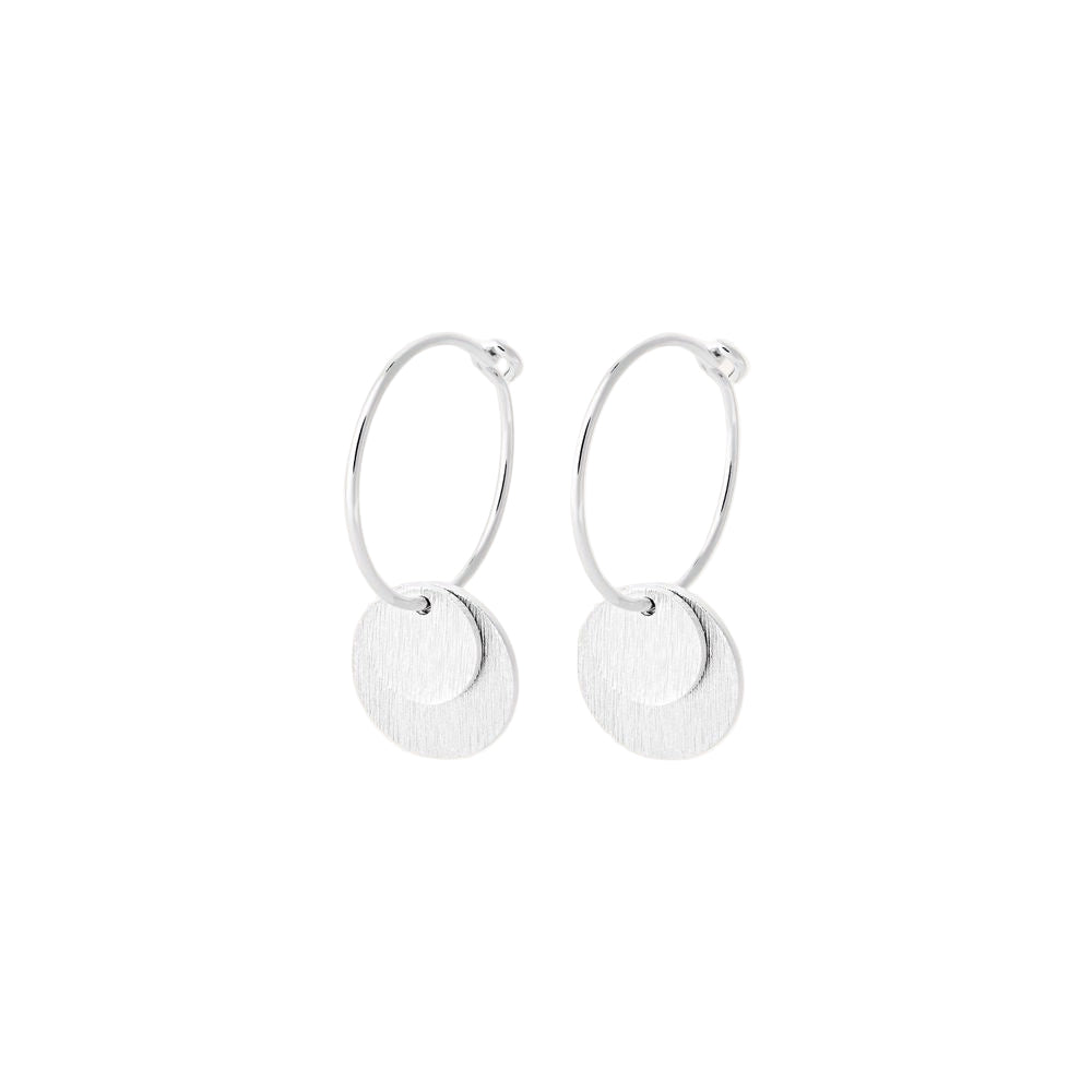 Ohrringe Small Coin - silber