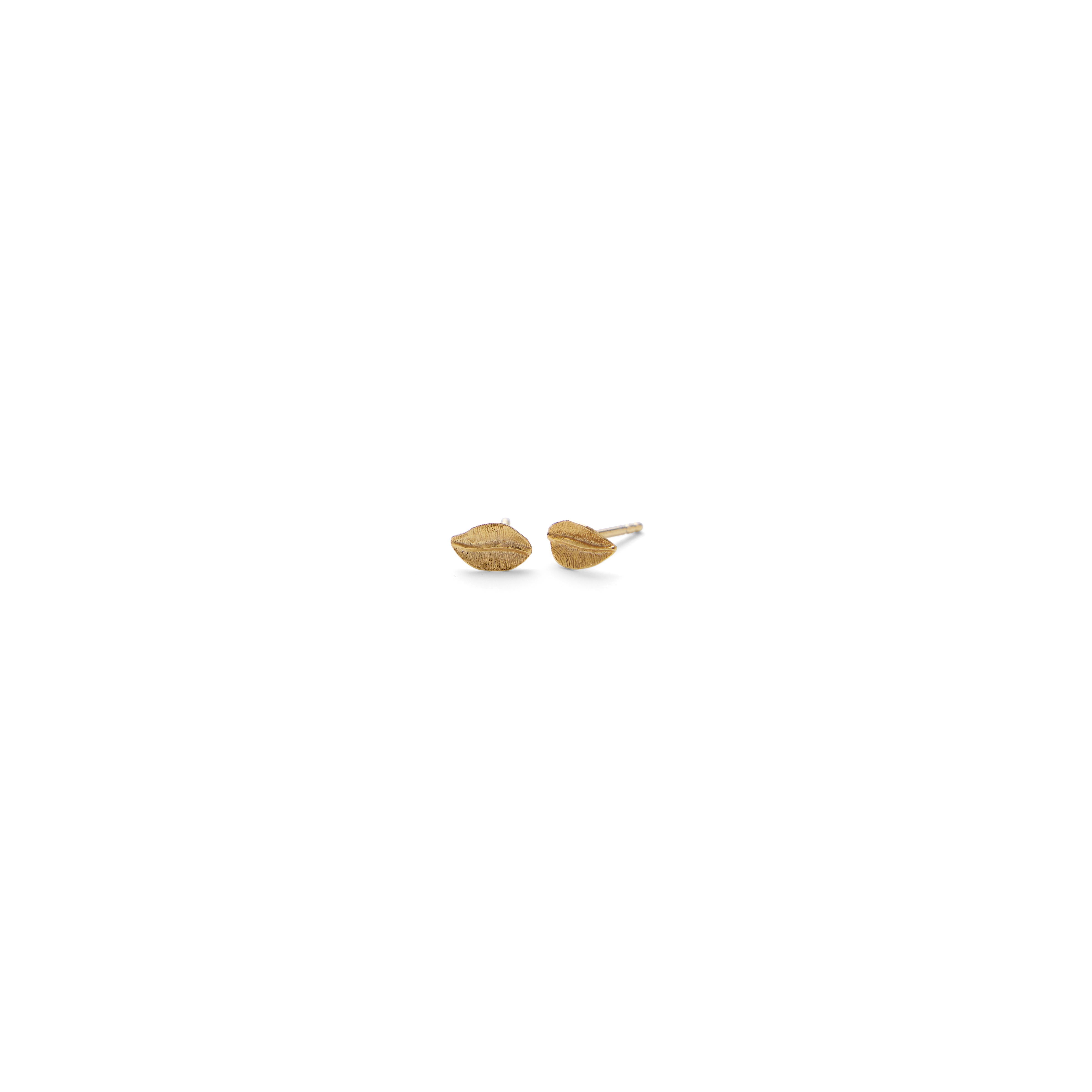 Elm Leaf Ohrstecker - Gold