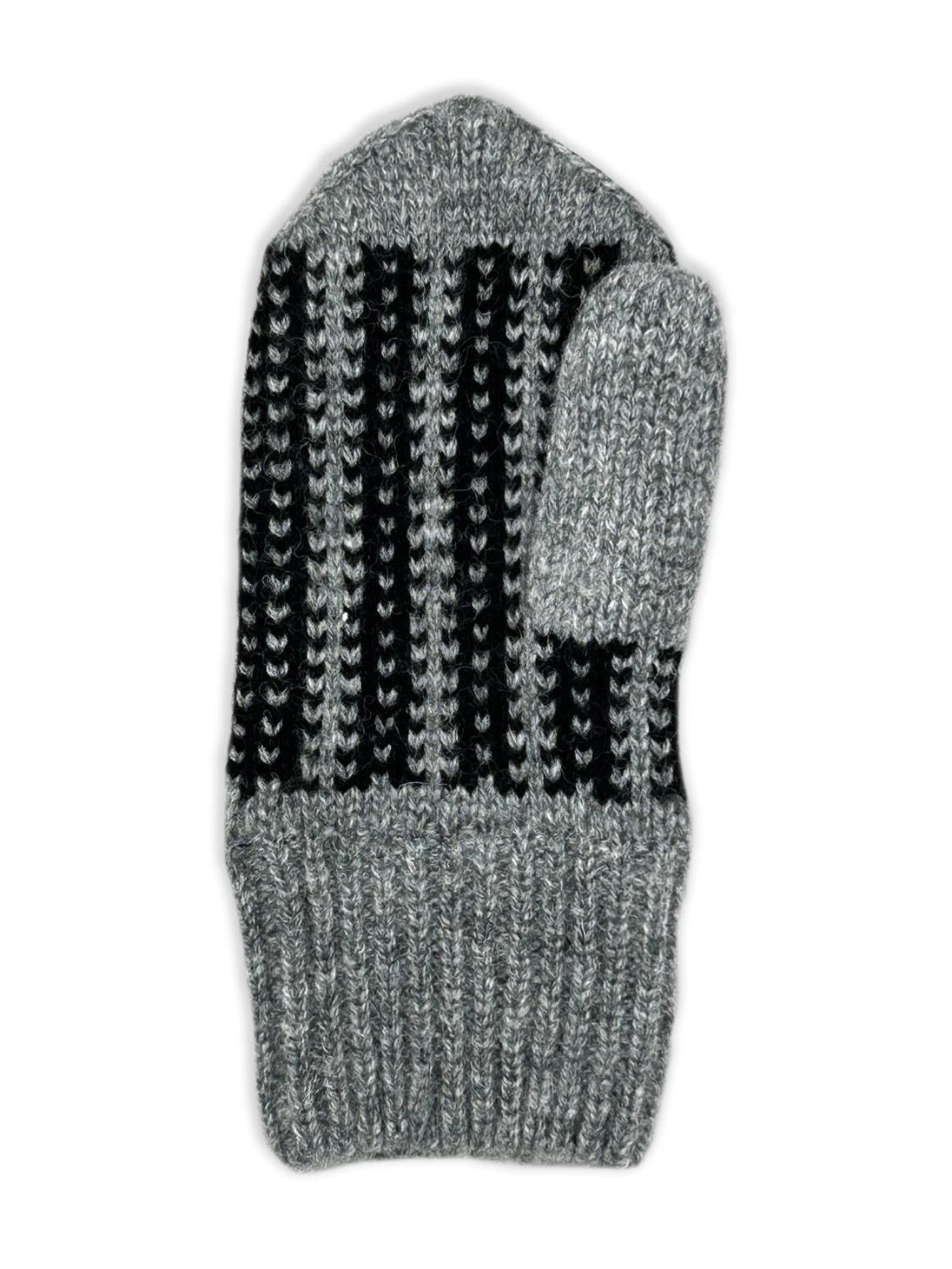 Horndal Gestrickter Fäustling grau