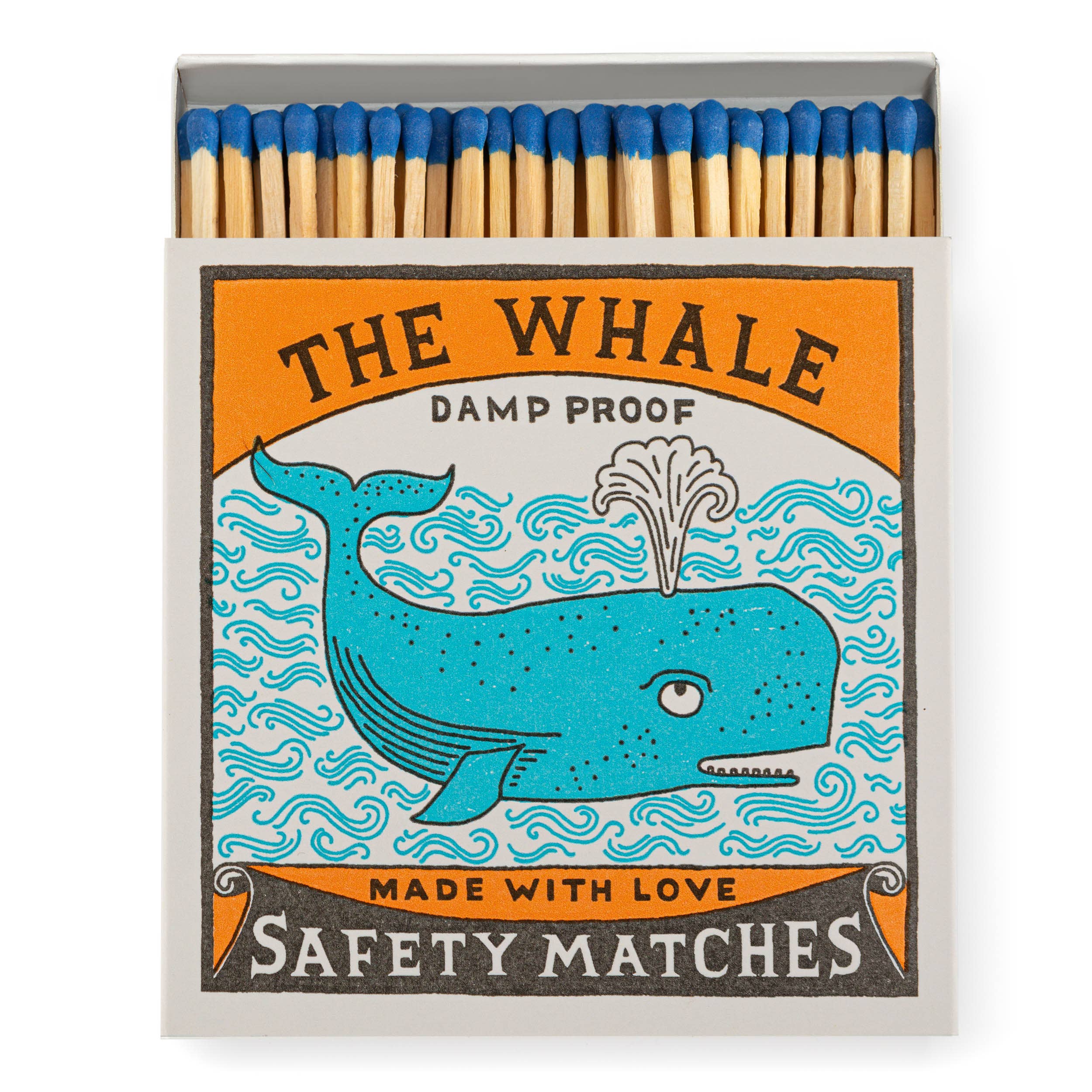 The Whale | Quadratische Sicherheitsstreichhölzer