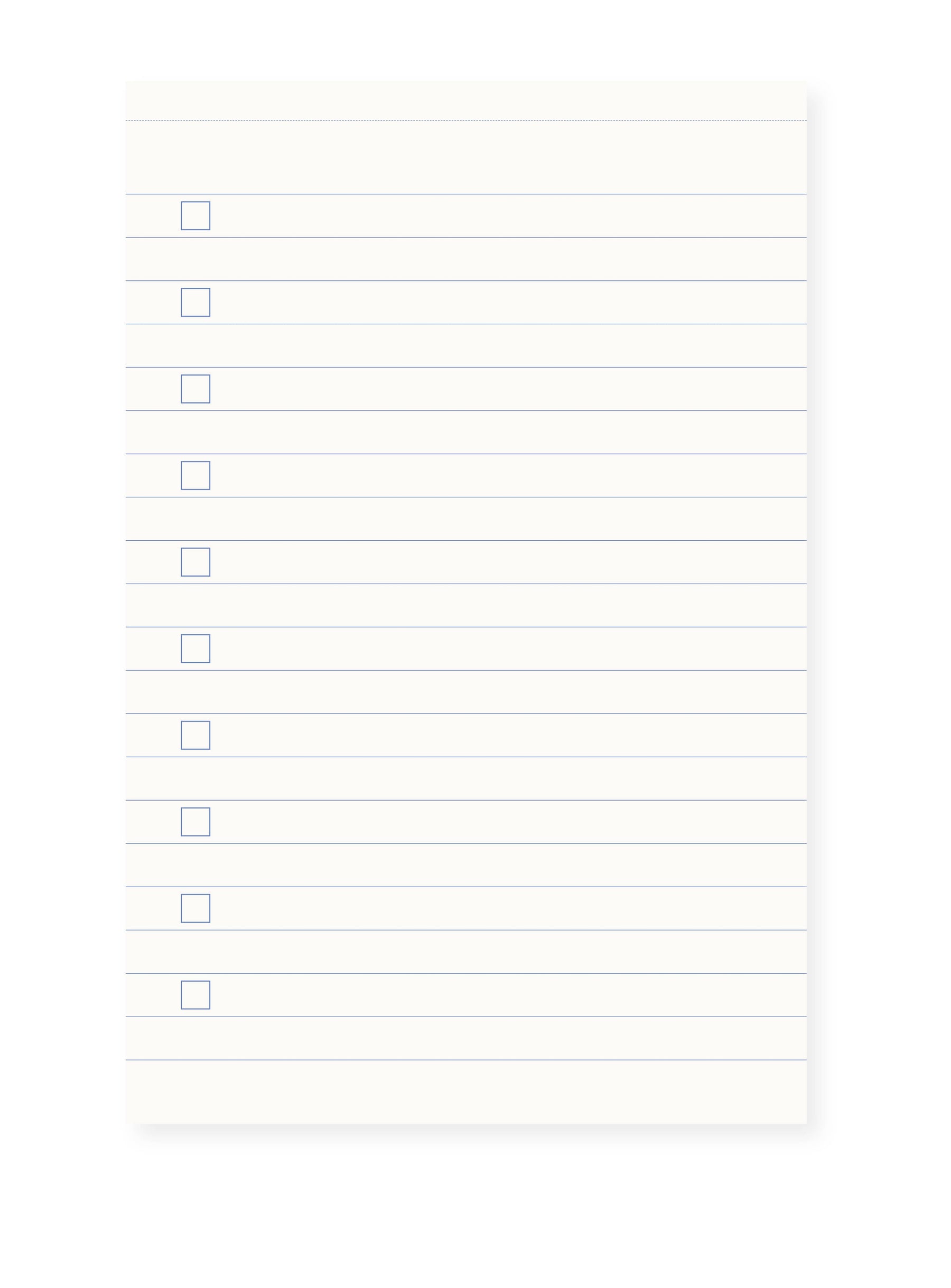 Notizblock Everyday List - Kreis Koralle