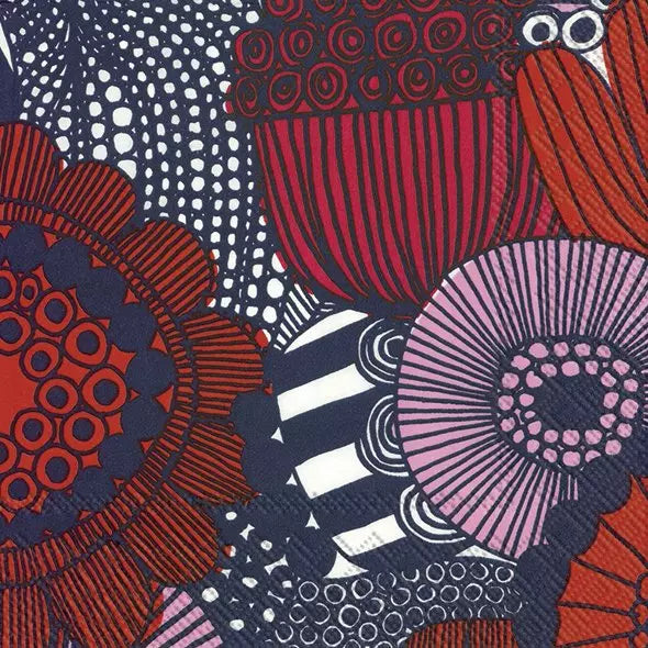 Marimekko Papierservietten - SIIRTOLAPUUTARHA - blue