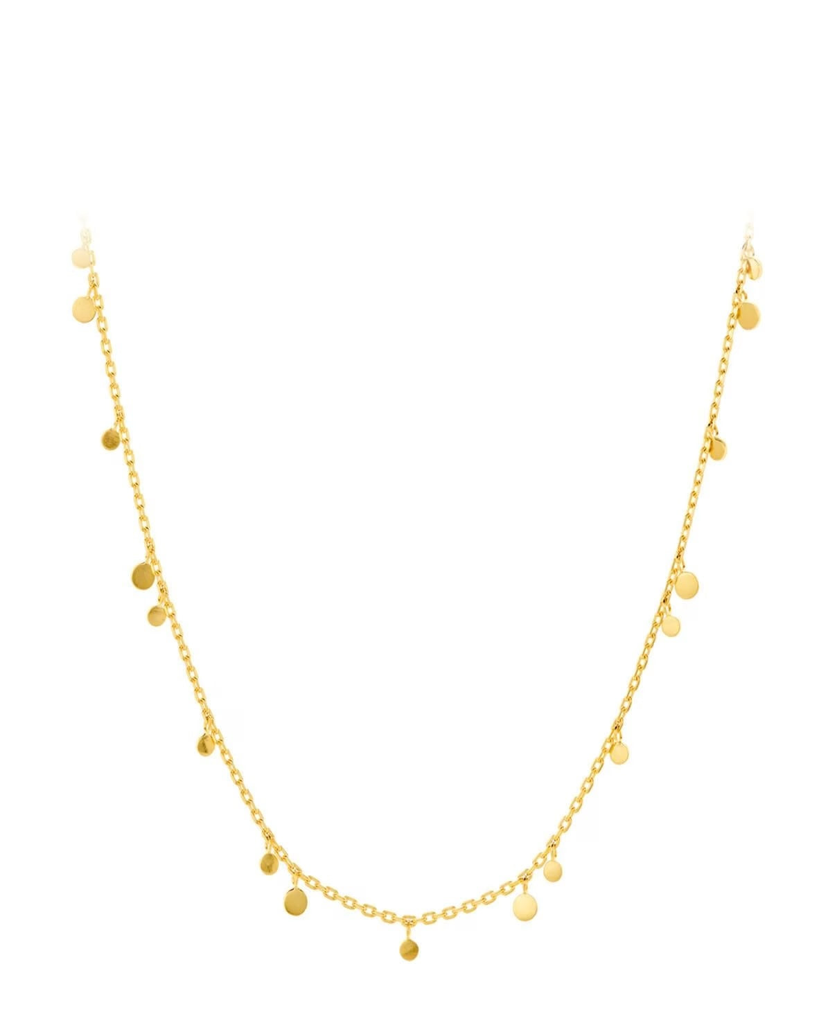 Glow Halskette Gold mit Münzen – Nahaufnahme von Pernille Corydon