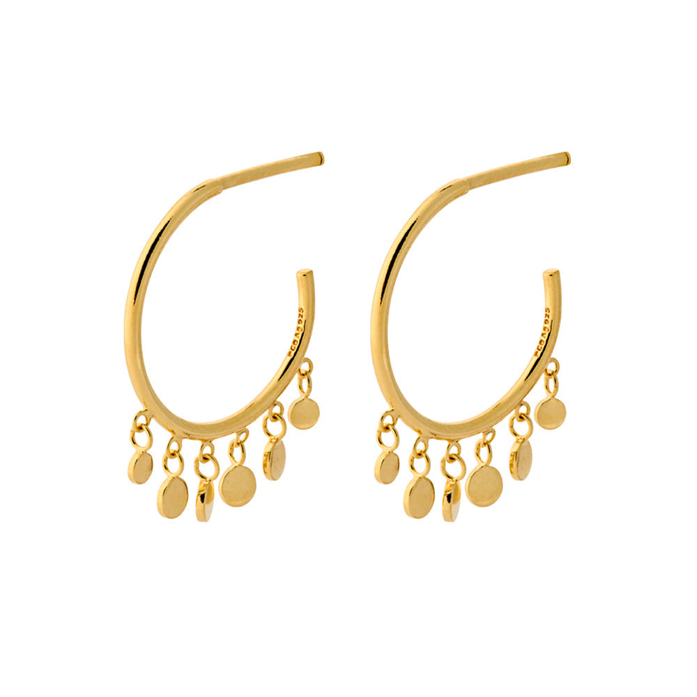 Glow-Ohrringe in Gold von Pernille Corydon – Frontansicht