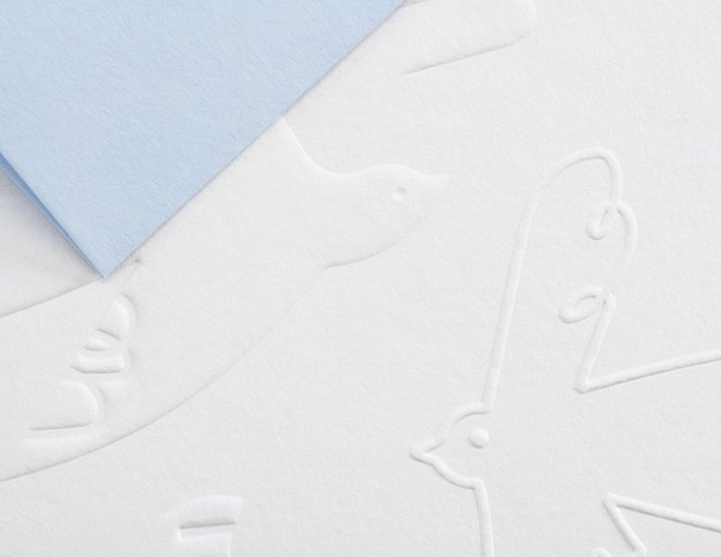 Grußkarte Embossed Love – Vögel