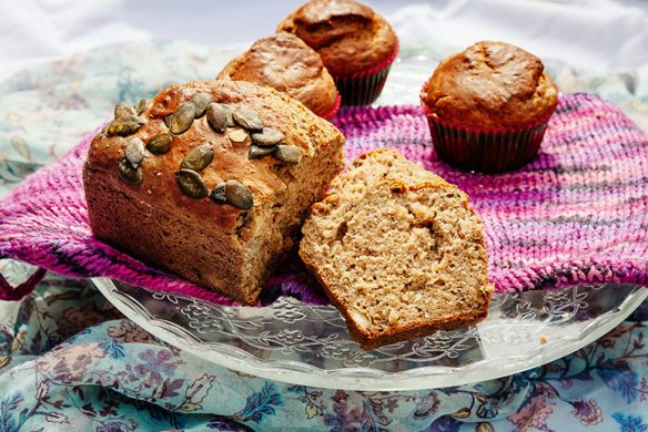 Bananenbrot. Back dich glücklich