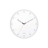 Karlsson Wanduhr Calm – Frontansicht in Weiß, rund, 40 cm Durchmesser