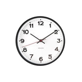 Frontansicht der weißen Karlsson Wanduhr New Classic Small