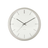 Frontalansicht der Karlsson Wanduhr Nirvana Globe in Grau