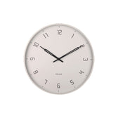 Karlsson Wanduhr Stark – Frontansicht in Grau mit Eisenrahmen, 40 cm Durchmesser
