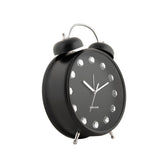 Karlsson Glam Diamonds Wecker – elegante Schrägansicht in Schwarz