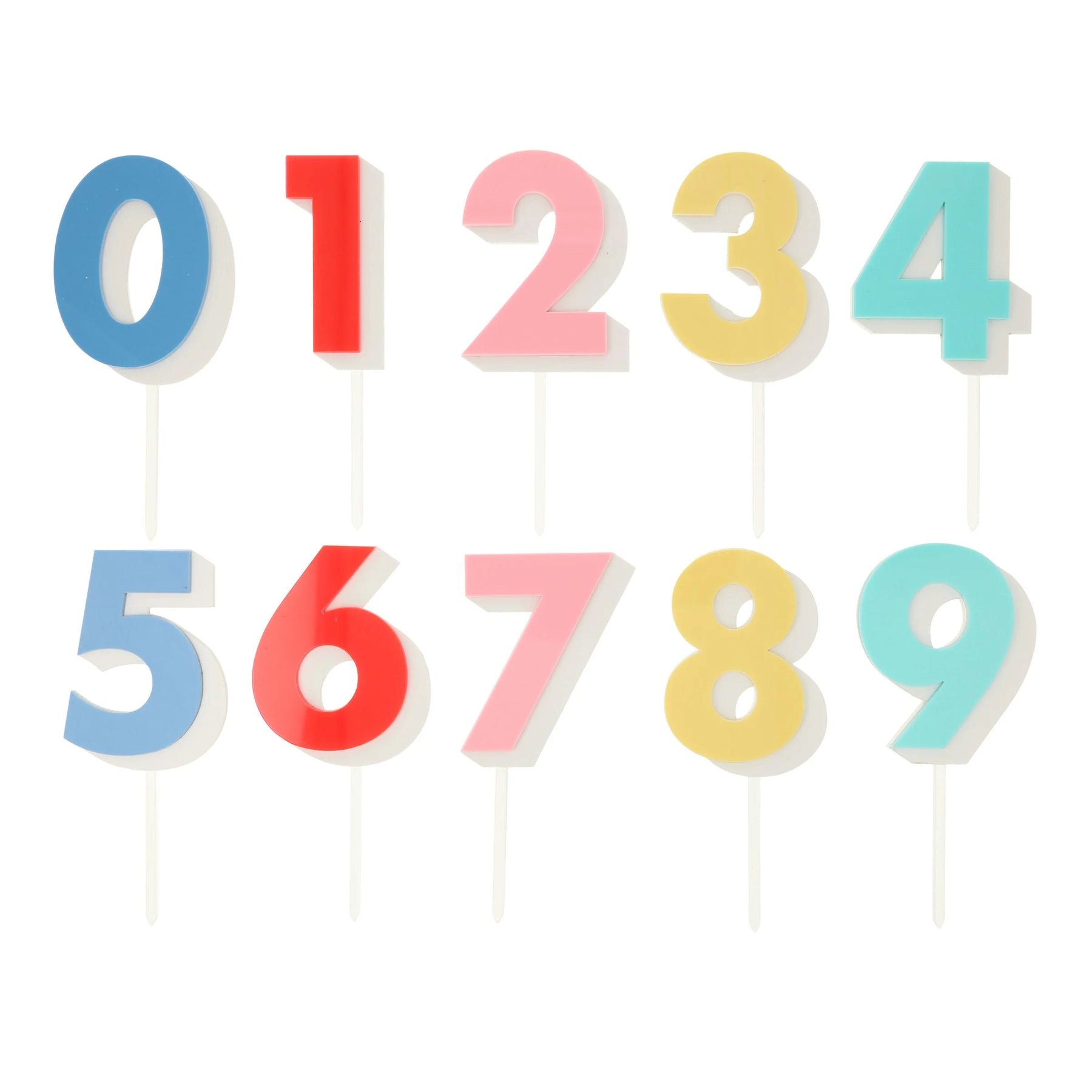 Cake Topper Regenbogen Zahlen