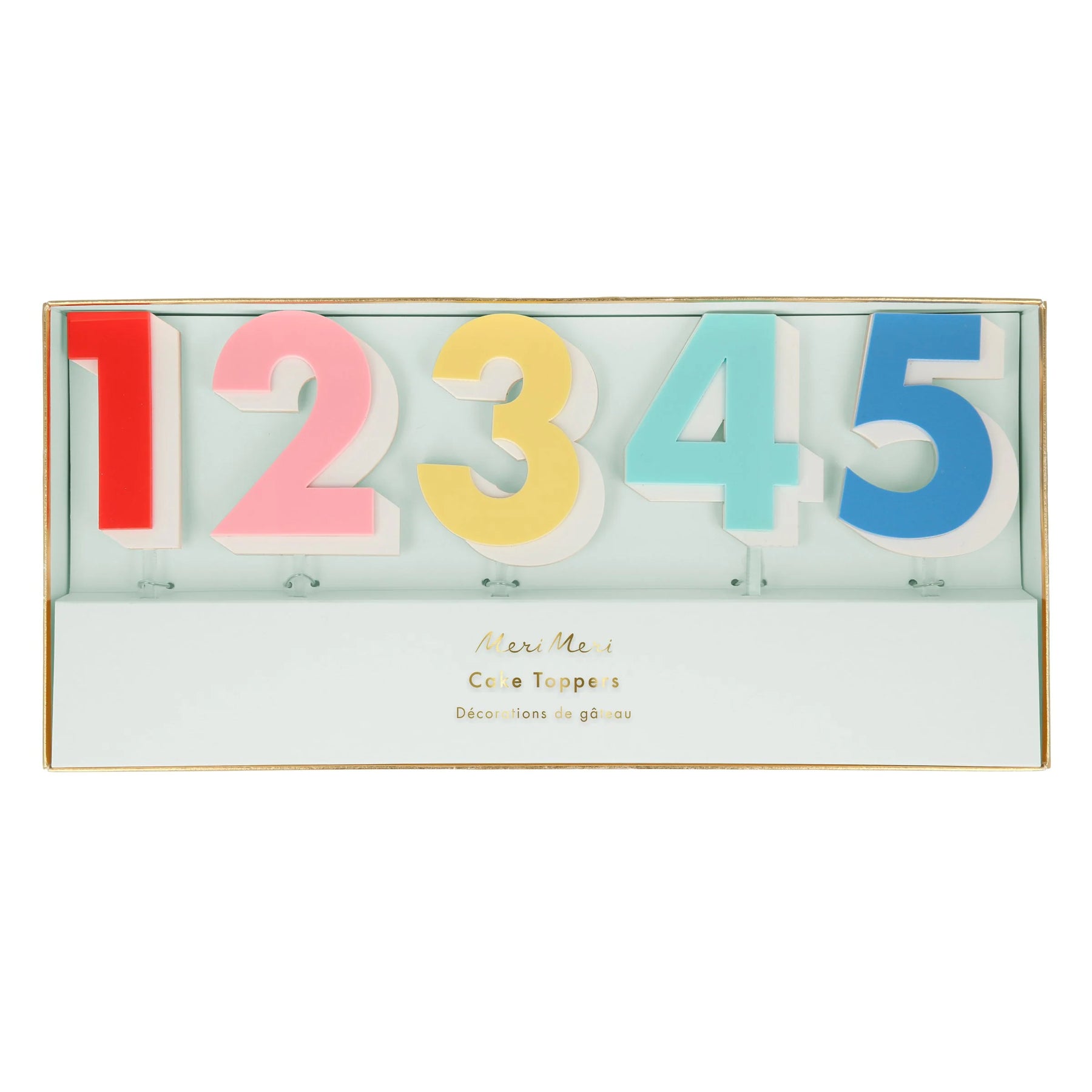 Cake Topper Regenbogen Zahlen