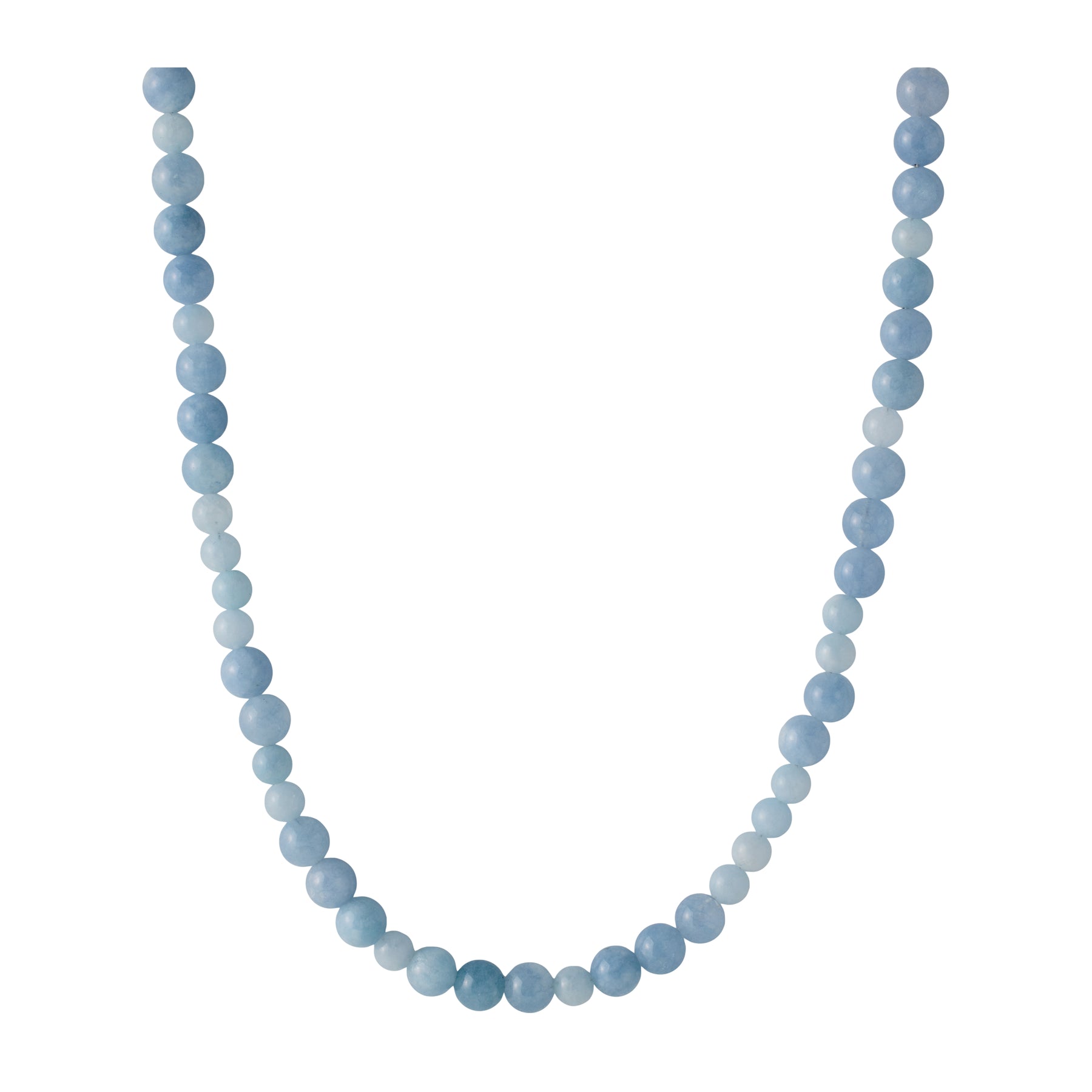 Blue Sky Halskette Silber mit blauen Achatsteinen von Pernille Corydon – Frontansicht