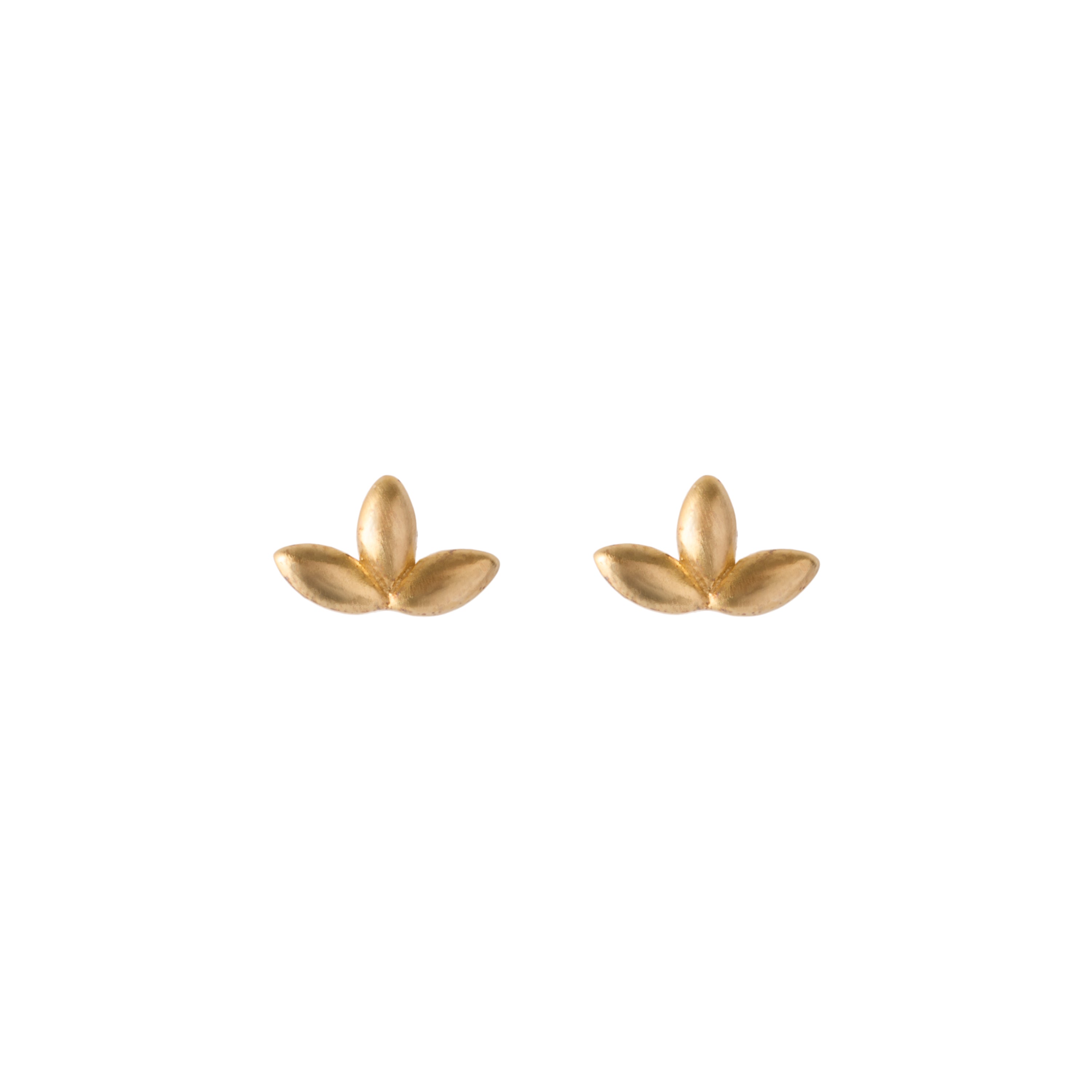 Frontansicht Whisper Ohrstecker Gold 8 mm von Pernille Corydon