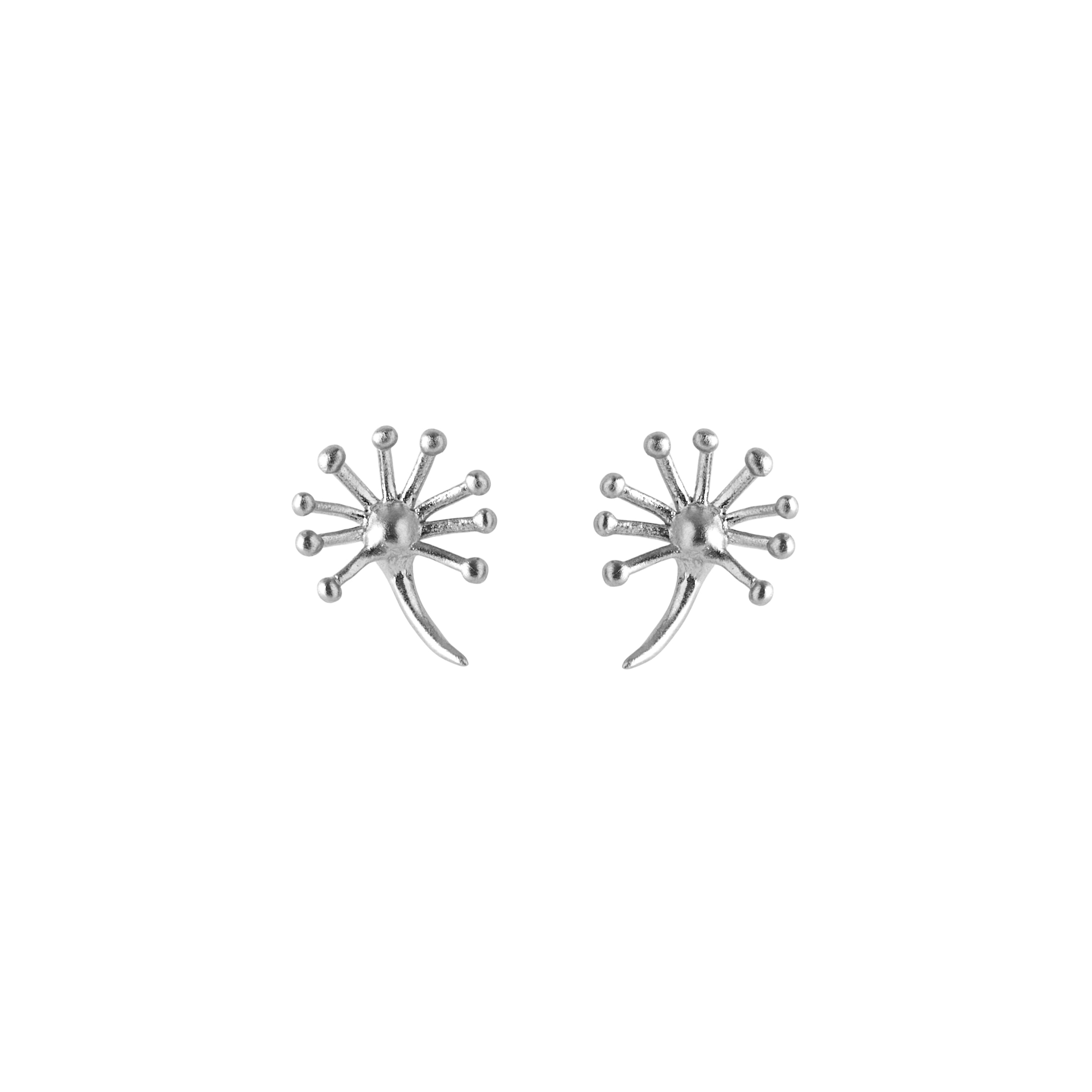 Dandelion Ohrstecker Silber 11 mm von Pernille Corydon – Frontansicht