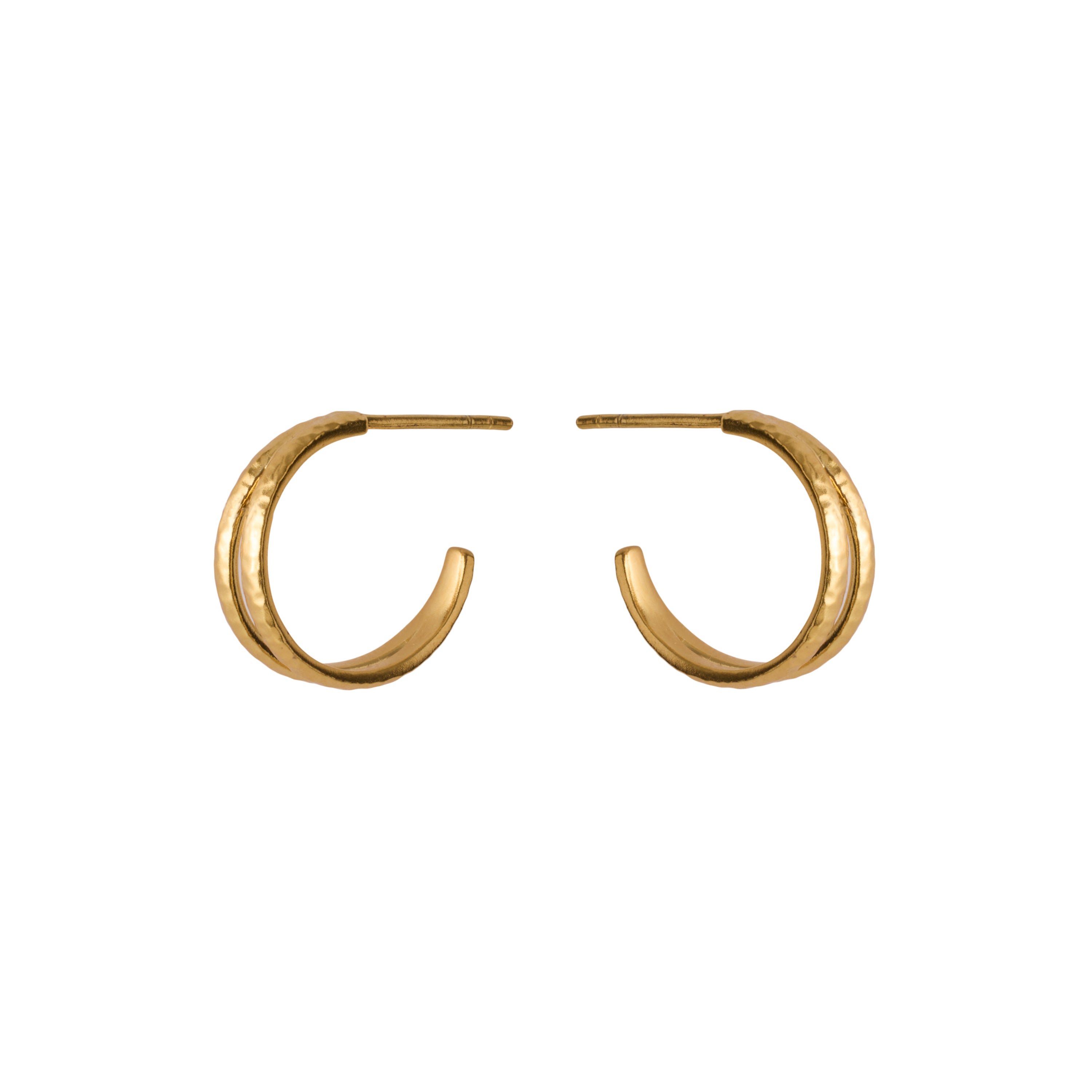 Ohrringe Poetry Gold von Pernille Corydon – Frontansicht