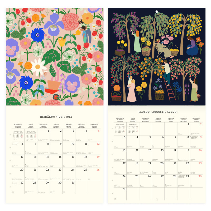 Polka Paper Wand-Kalender 2026