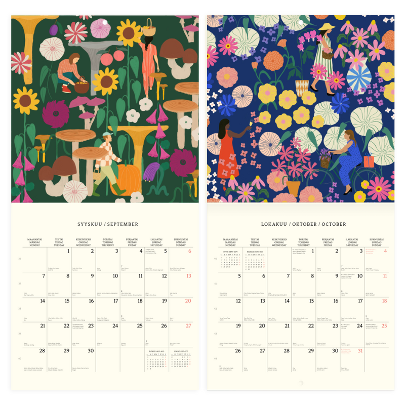 Polka Paper Wand-Kalender 2026