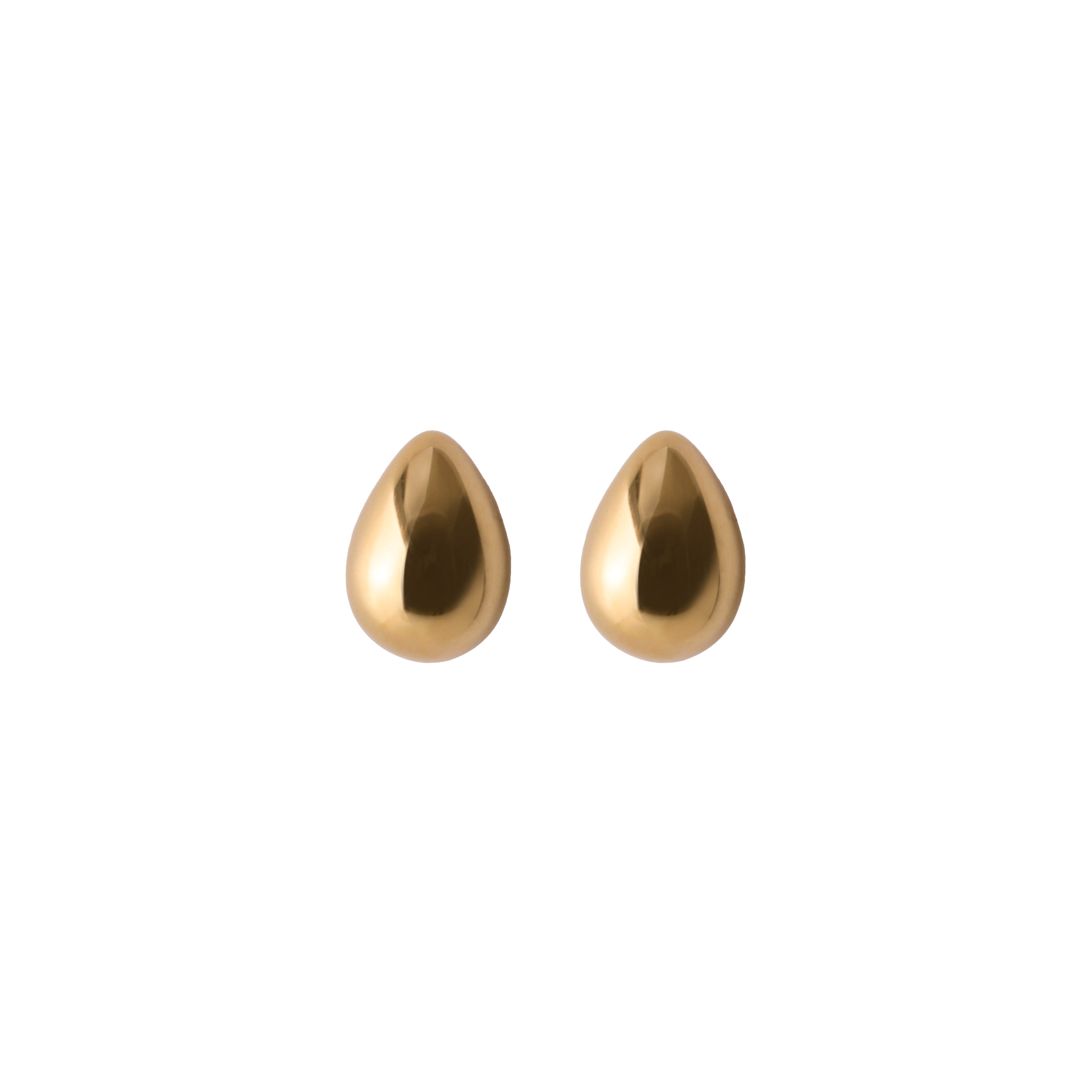 Rain-Ohrstecker in Gold – Frontansicht von Pernille Corydon