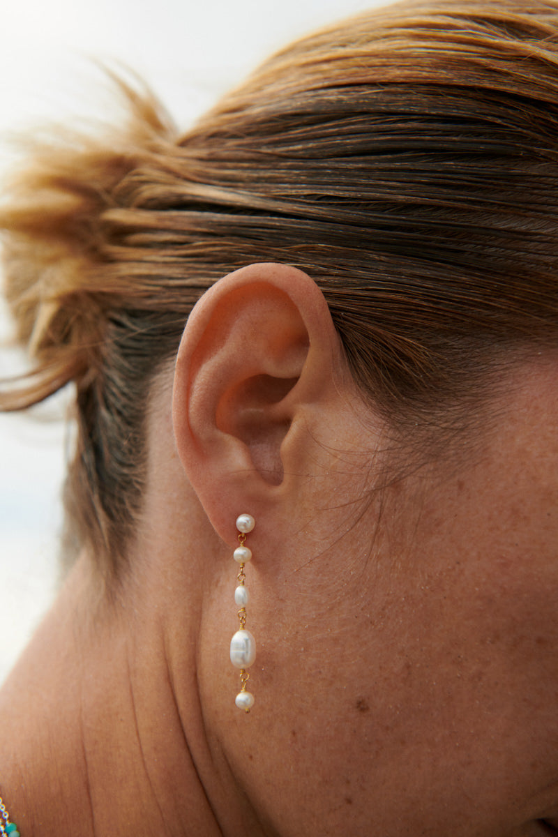 White Dreams Ohrringe in Gold – getragen von Pernille Corydon